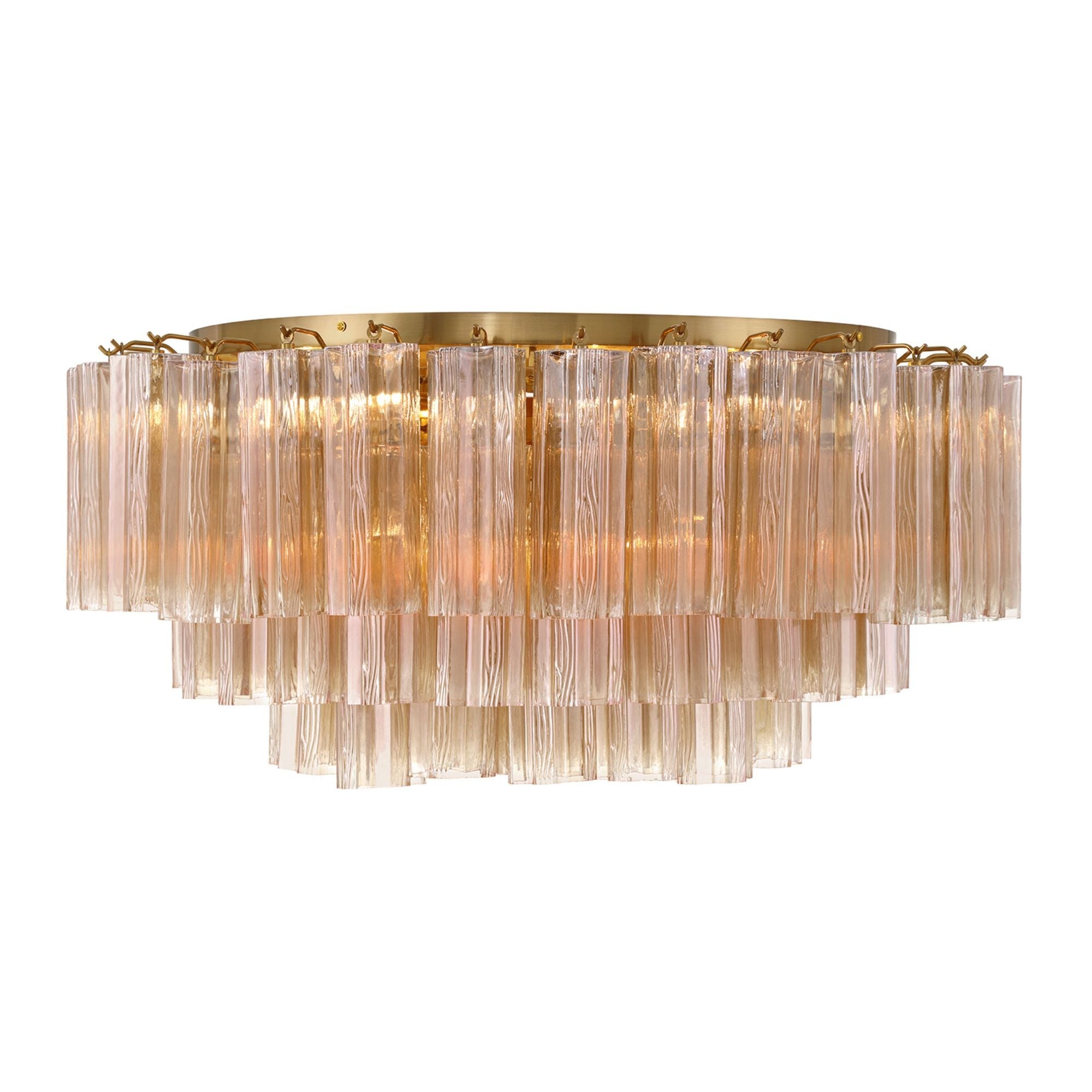 Addis 32'' Aged Brass Flush Mount Gold 32"W x 14.5"H x 32"D