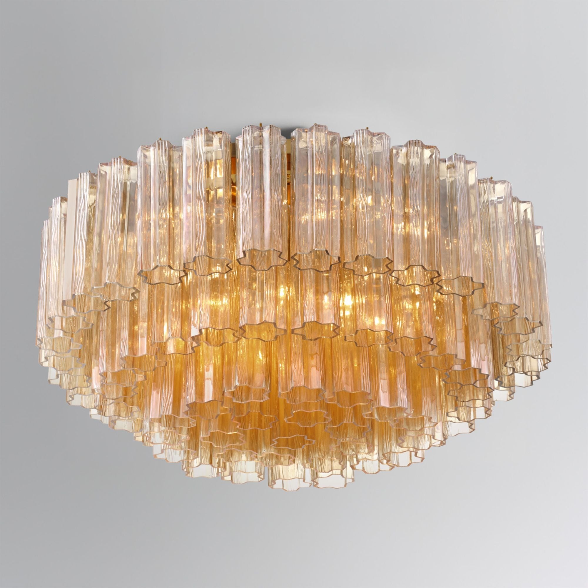 Addis 32'' Aged Brass Flush Mount Gold 32"W x 14.5"H x 32"D