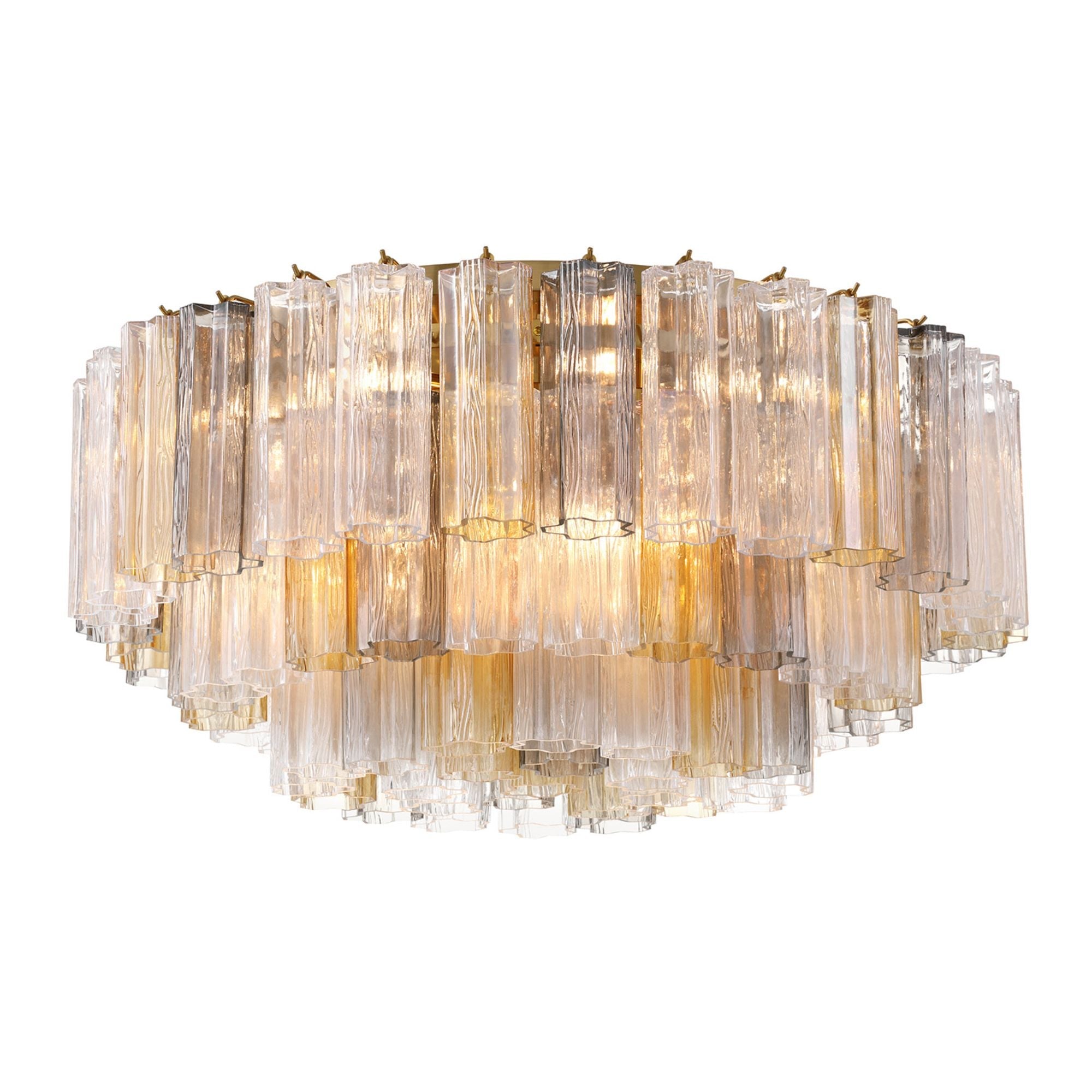 Addis 32'' Aged Brass Flush Mount Multi 32"W x 14.5"H x 32"D