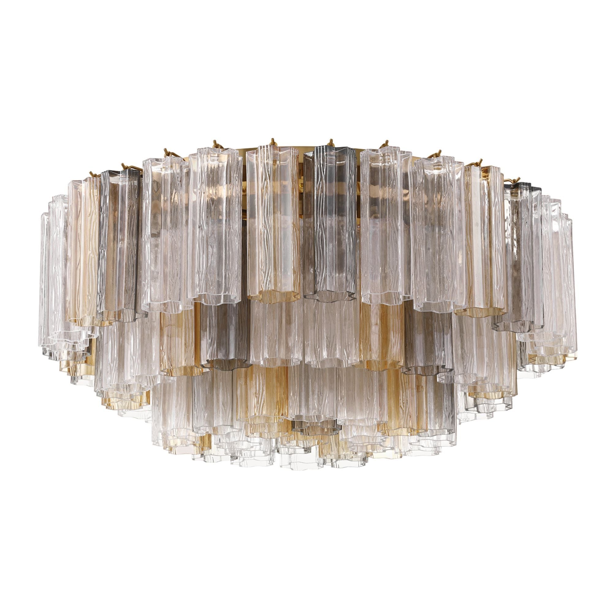 Addis 32'' Aged Brass Flush Mount Multi 32"W x 14.5"H x 32"D