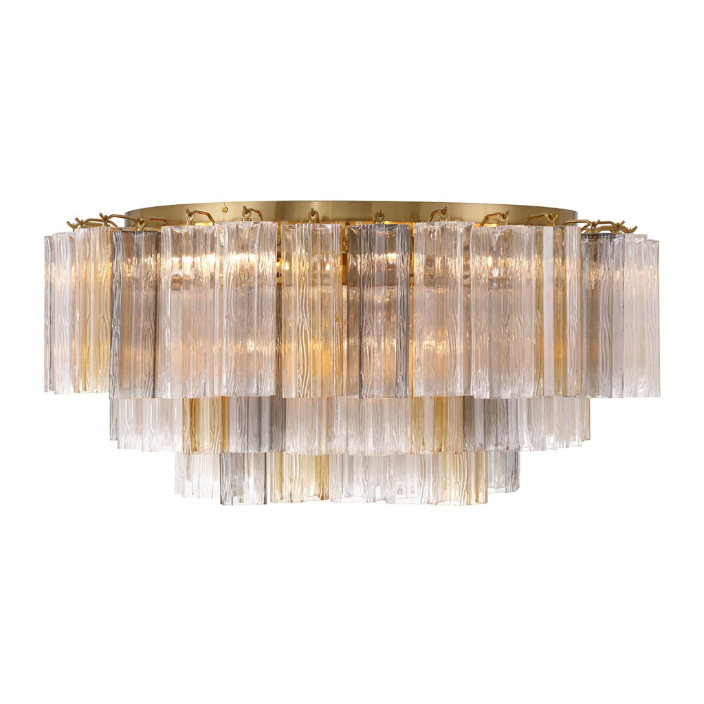 Addis 32'' Aged Brass Flush Mount Multi 32"W x 14.5"H x 32"D
