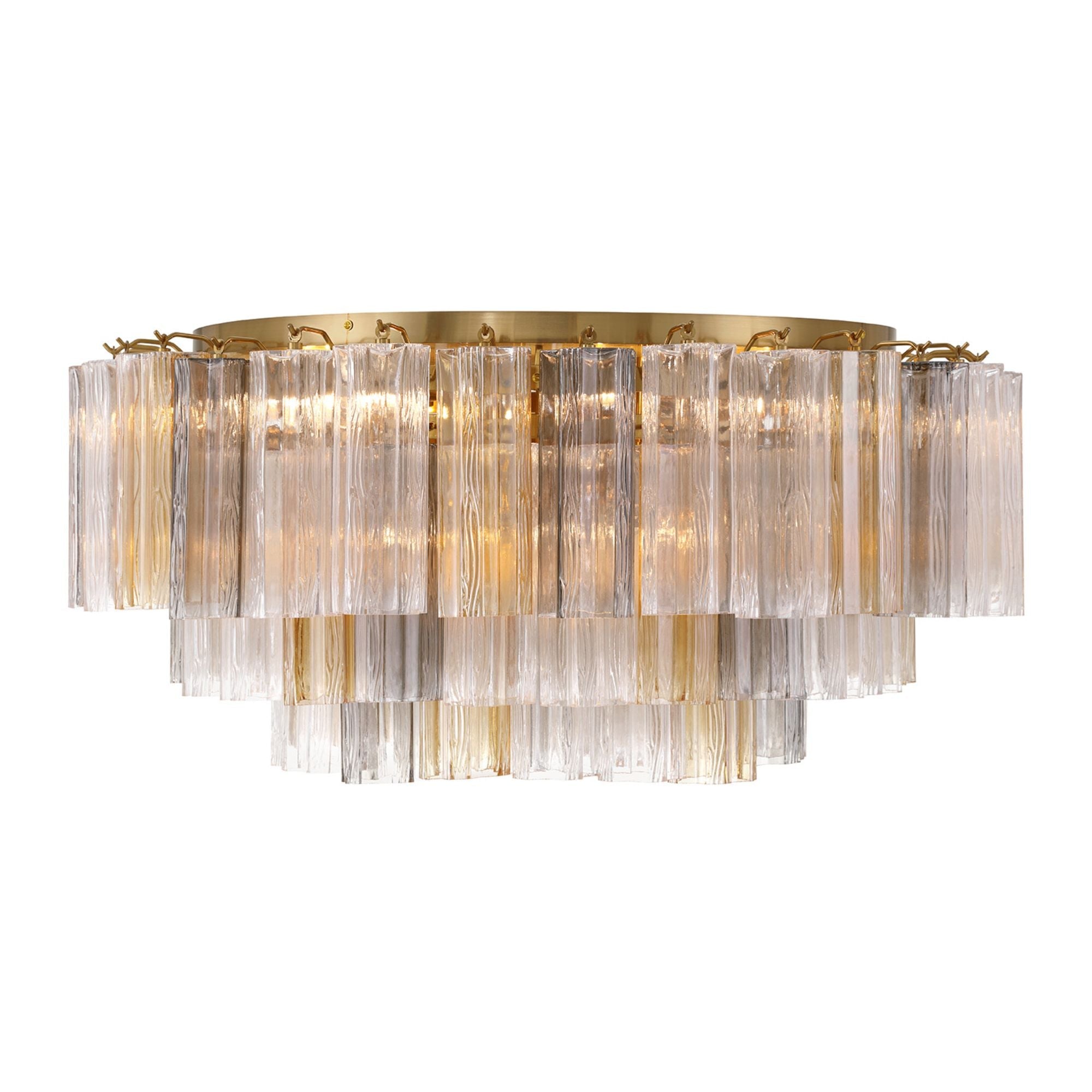 Addis 32'' Aged Brass Flush Mount Multi 32"W x 14.5"H x 32"D