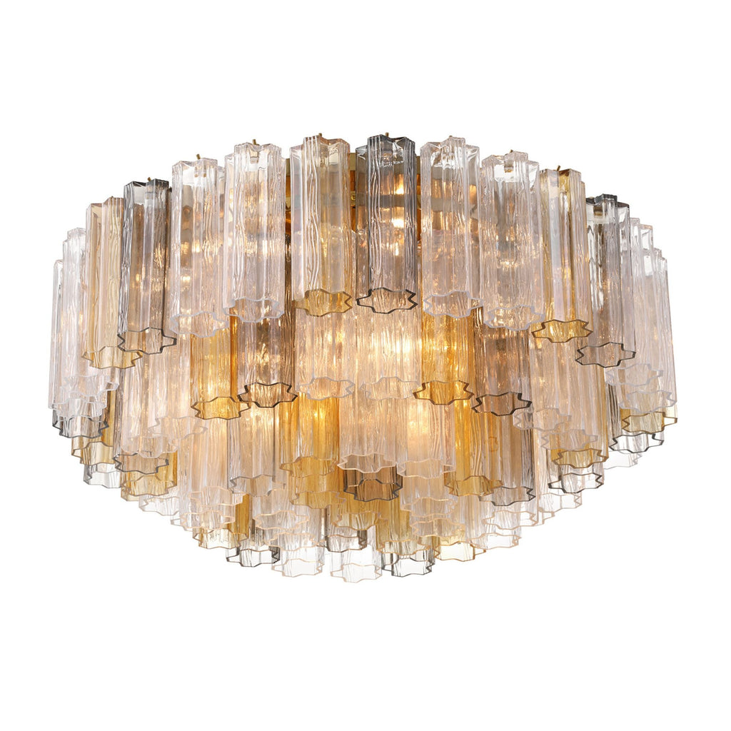 Addis 32'' Aged Brass Flush Mount Multi 32"W x 14.5"H x 32"D