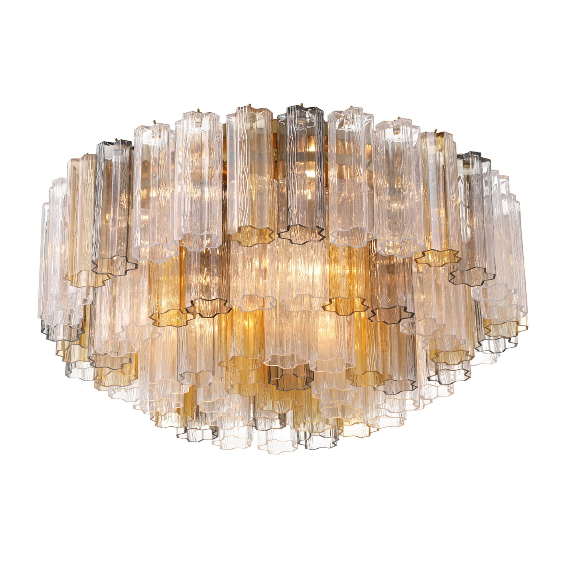Addis 32'' Aged Brass Flush Mount Multi 32"W x 14.5"H x 32"D