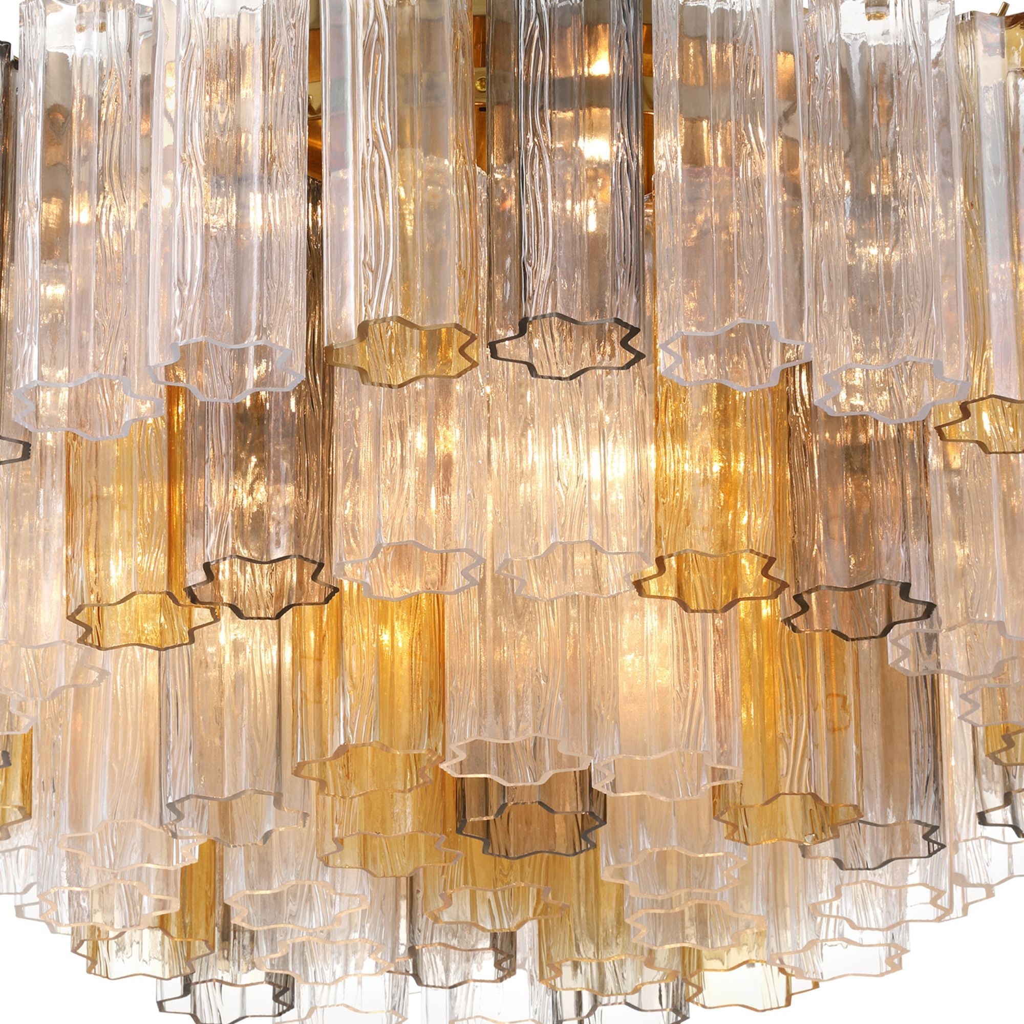 Addis 32'' Aged Brass Flush Mount Multi 32"W x 14.5"H x 32"D