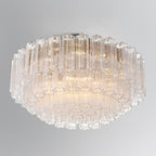 Addis 32'' Aged Brass Flush Mount Clear 32"W x 14.5"H x 32"D