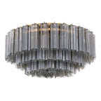 Addis 32'' Aged Brass Flush Mount Gray 32"W x 14.5"H x 32"D