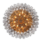 Addis 32'' Aged Brass Flush Mount Gray 32"W x 14.5"H x 32"D