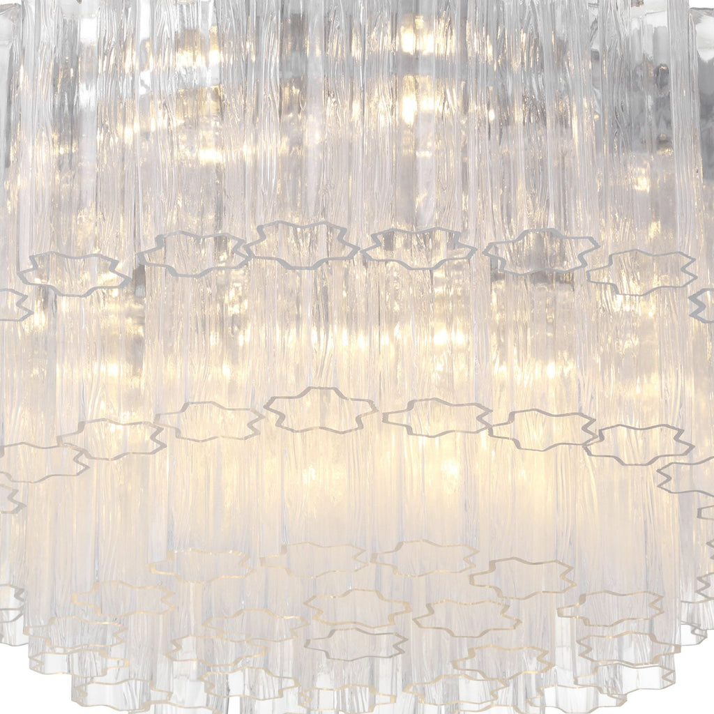 Addis 32'' Polished Chrome Flush Mount Clear 32"W x 14.5"H x 32"D