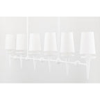 Torch 8-Light Chandelier in White Plaster 48L x 48W x 30.5H