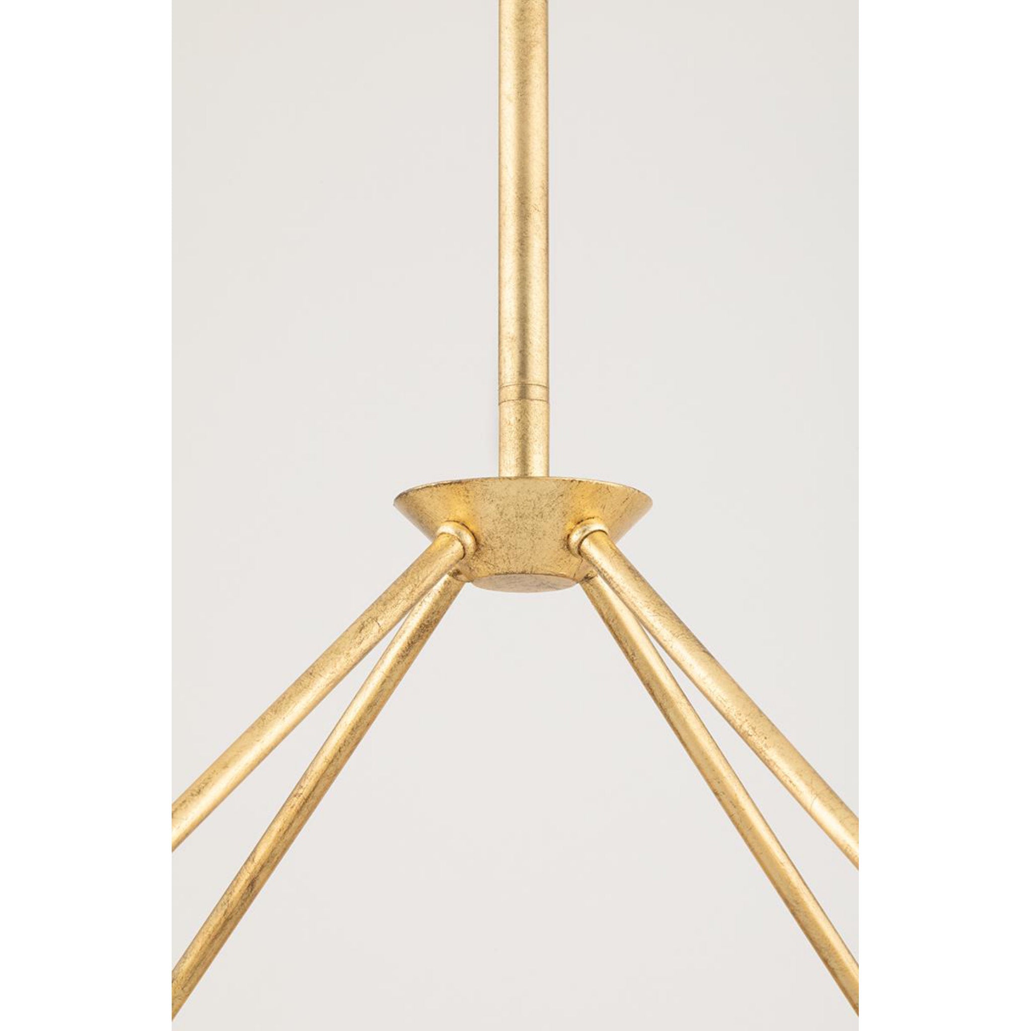 Reeve 8-Light Chandelier in Vintage Gold Leaf 37.5L x 37.5W x 18H