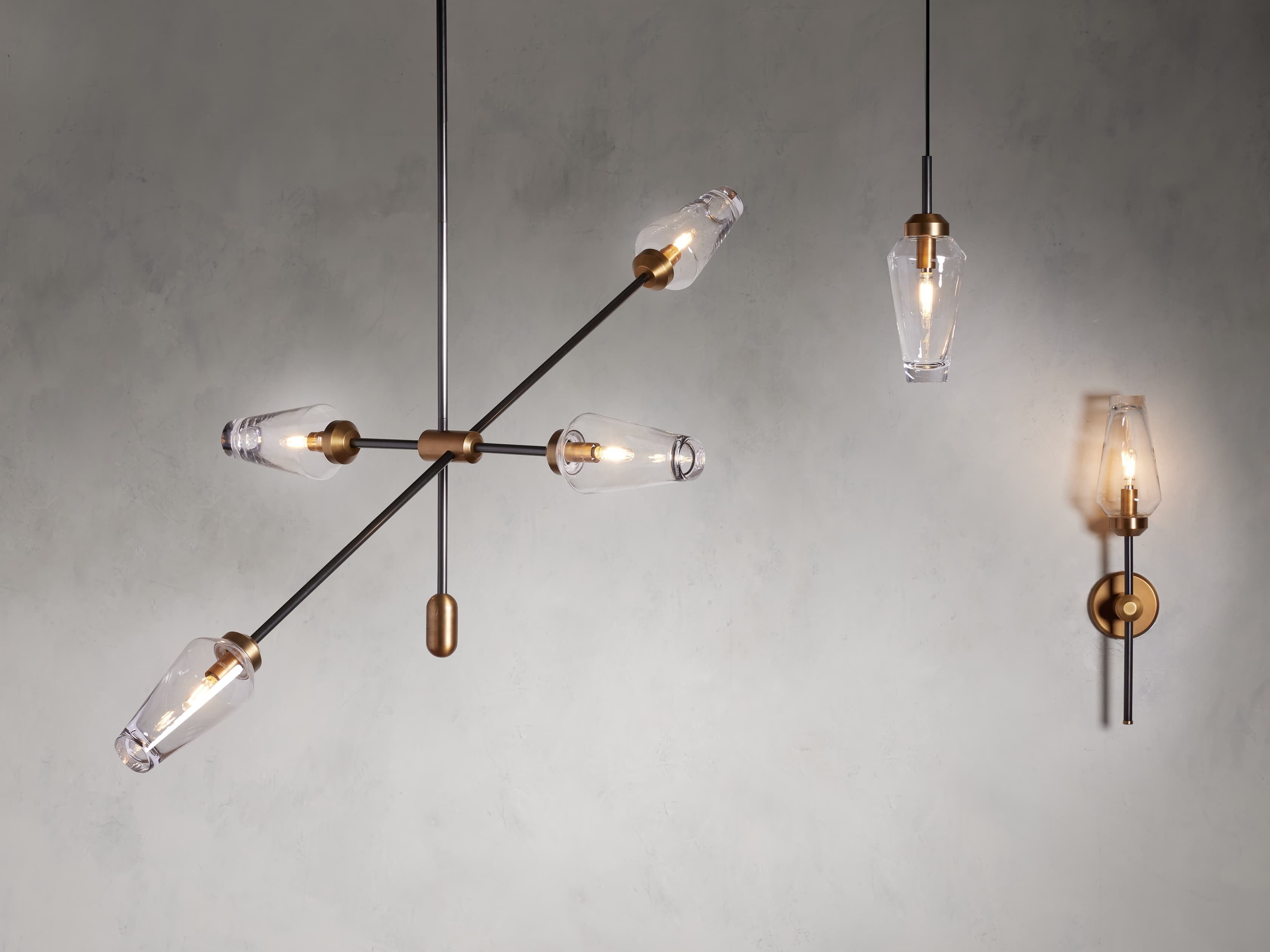 Aerion Asymmetrical Bronze Chandelier