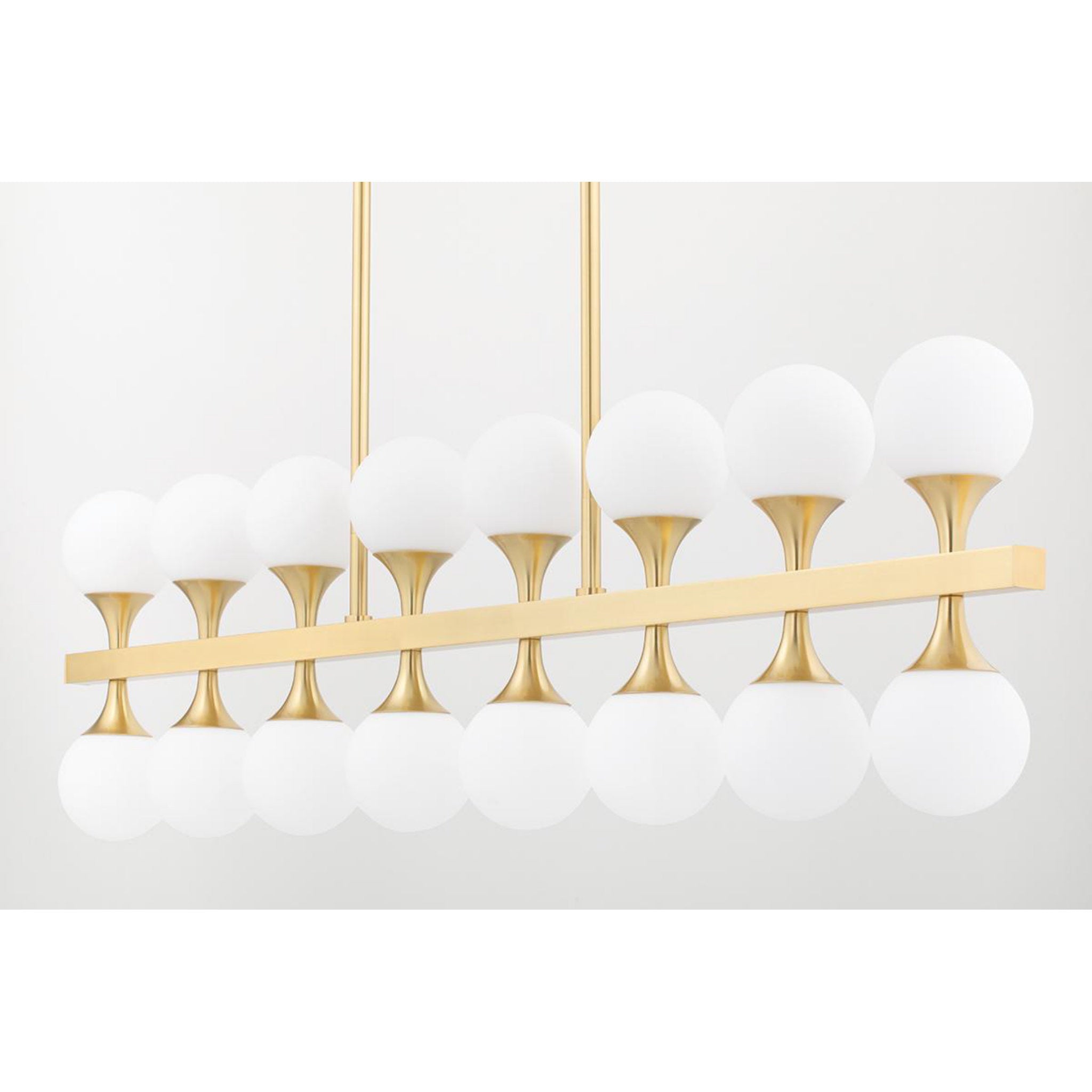 Astoria 20-Light Chandelier in Aged Brass 36L x 36W x 13.5H