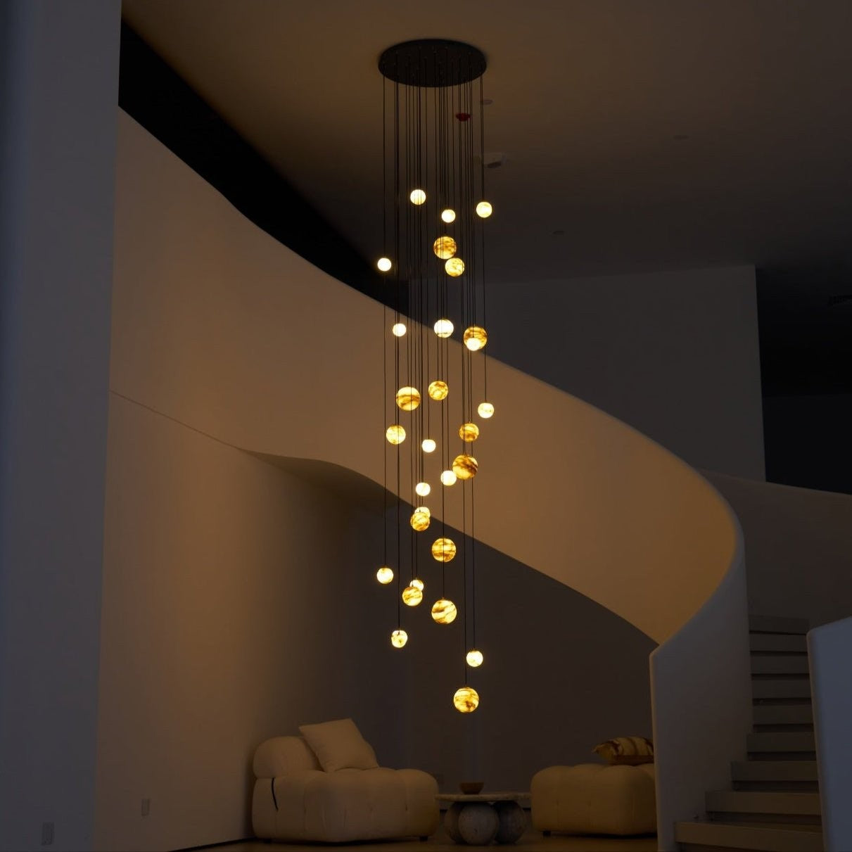 Alessora Alabaster Cluster Chandelier
