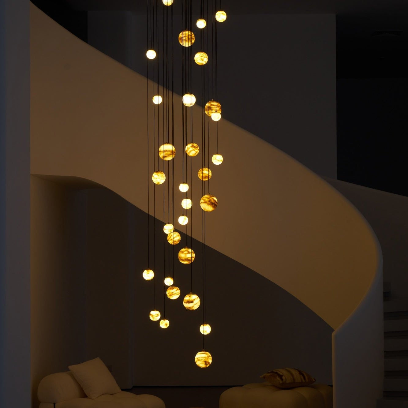 Alessora Alabaster Cluster Chandelier
