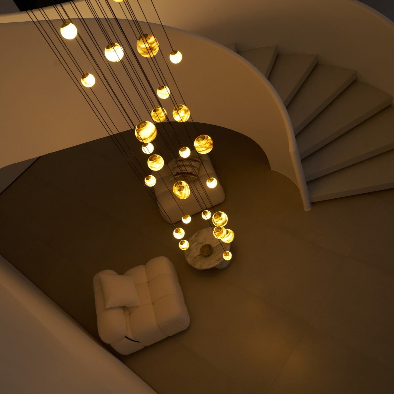 Alessora Alabaster Cluster Chandelier