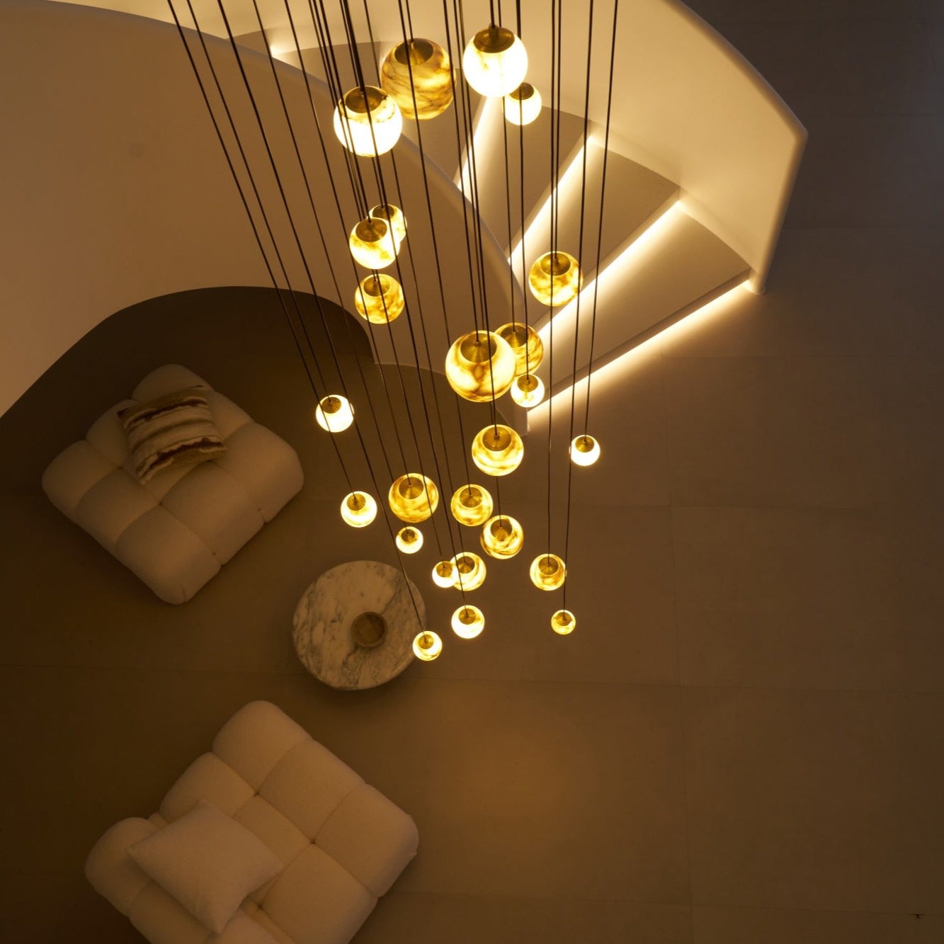 Alessora Alabaster Cluster Chandelier