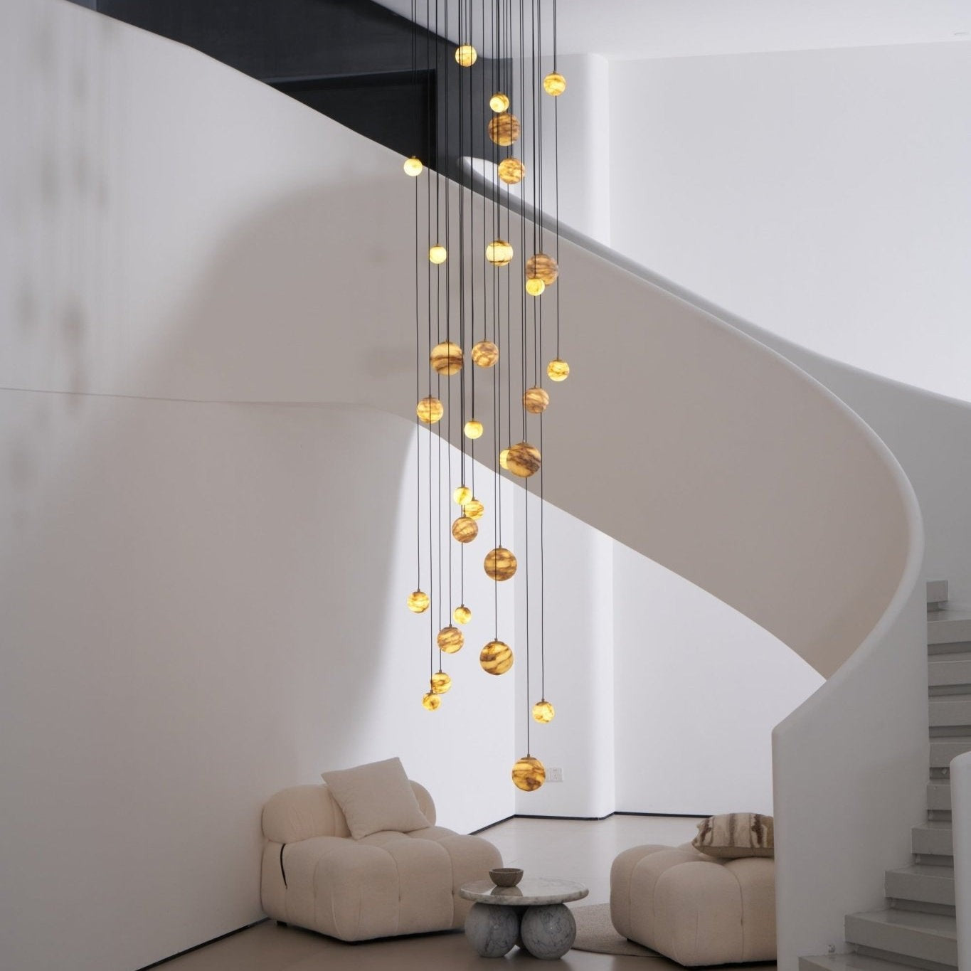 Alessora Alabaster Cluster Chandelier