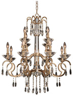 Allegri Valencia 32"W Champagne Gold 12-Light Chandelier