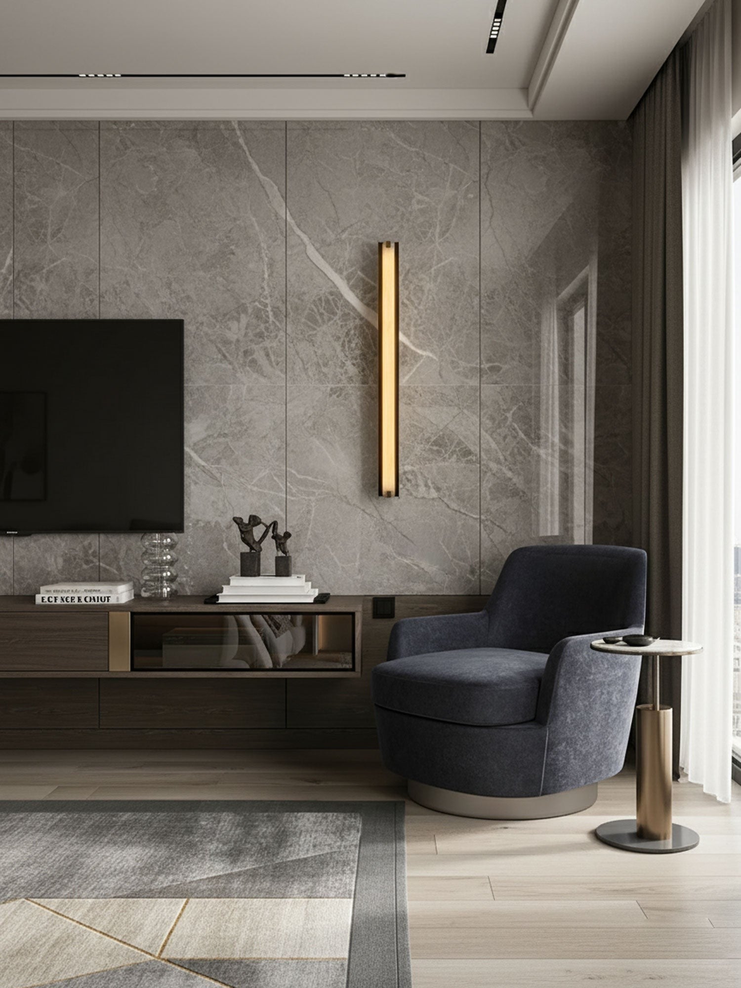 Alvara Alabaster Vertical Wall Sconce