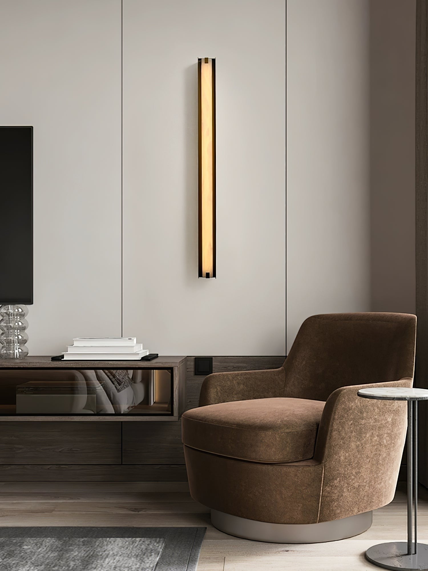 Alvara Alabaster Vertical Wall Sconce