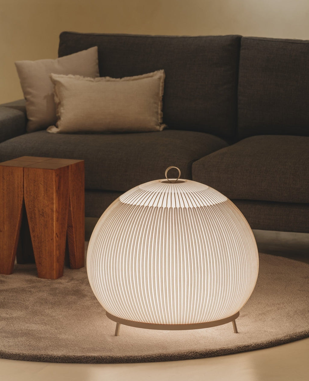Alvora Fabric Lantern Table Lamp