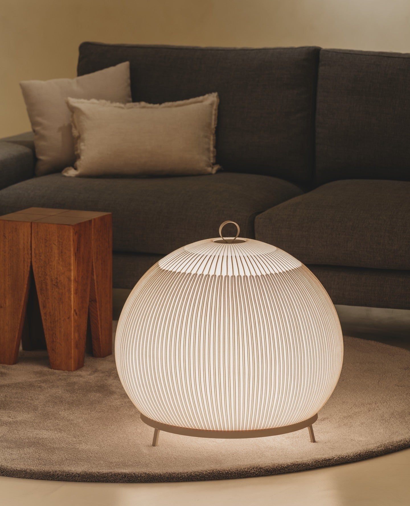 Alvora Fabric Lantern Table Lamp