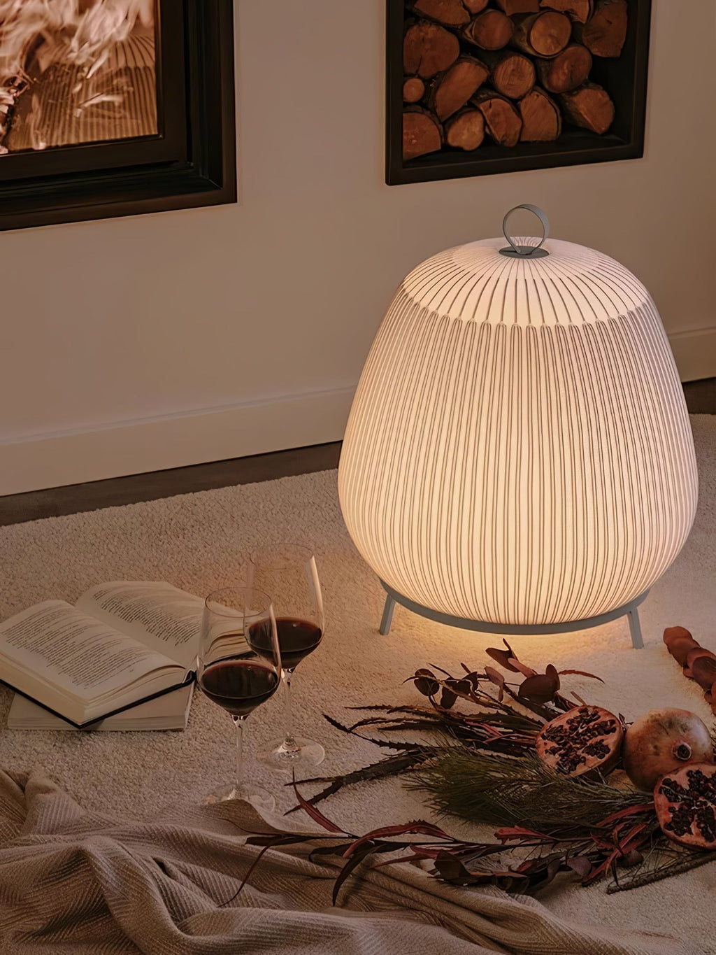 Alvora Fabric Lantern Table Lamp