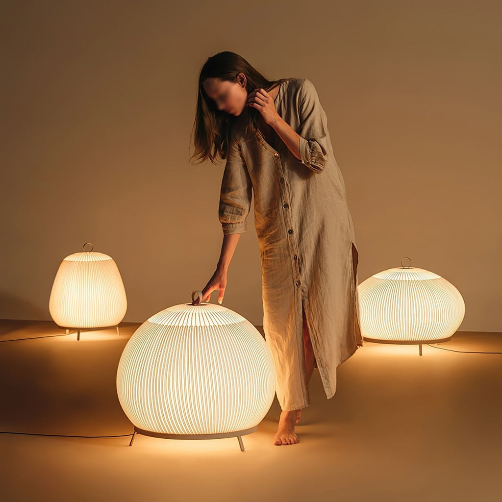 Alvora Fabric Lantern Table Lamp