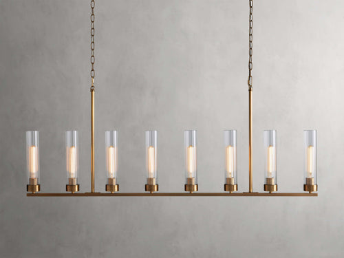 Andreas Fluted Glass Linear Chandelier