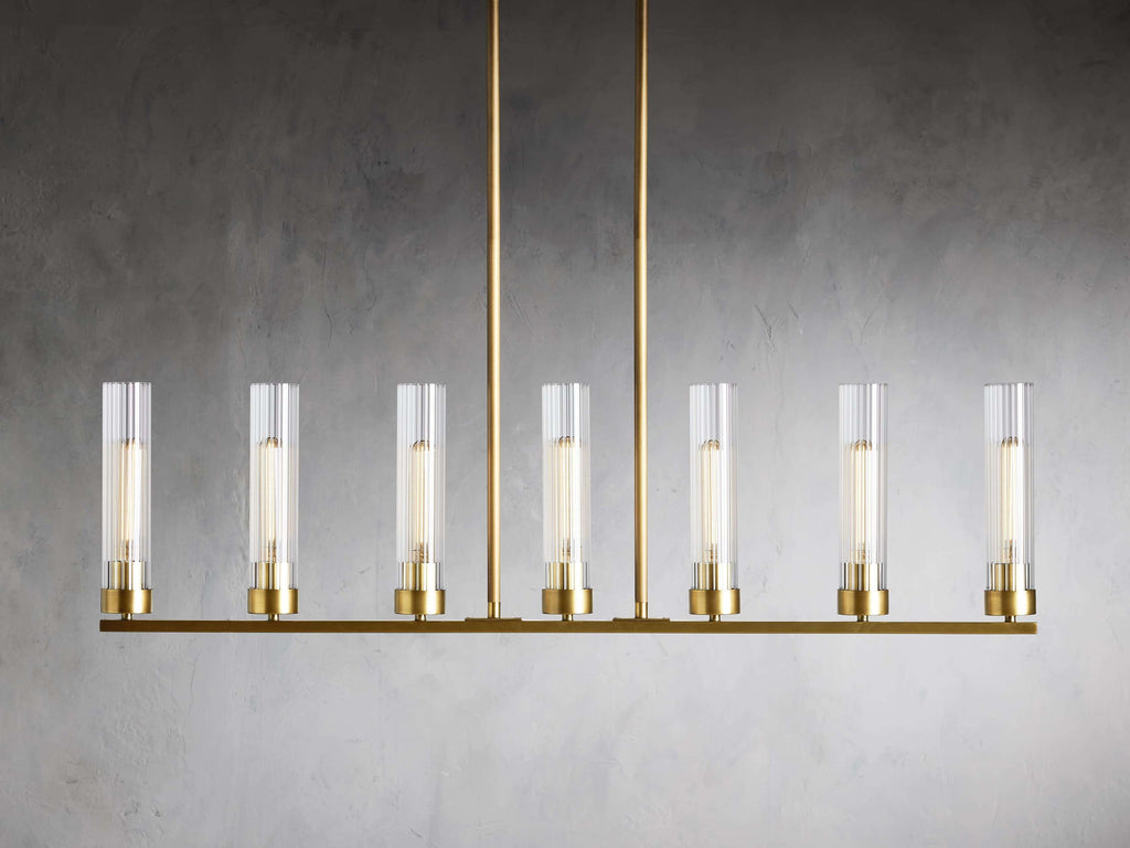 Andreas Fluted Glass Linear Chandelier