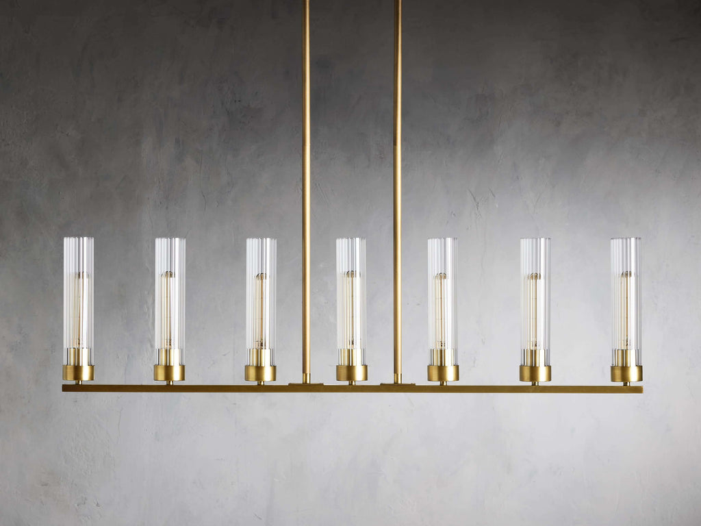 Andreas Fluted Glass Linear Chandelier