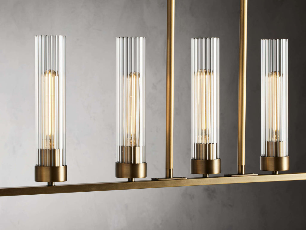 Andreas Fluted Glass Linear Chandelier