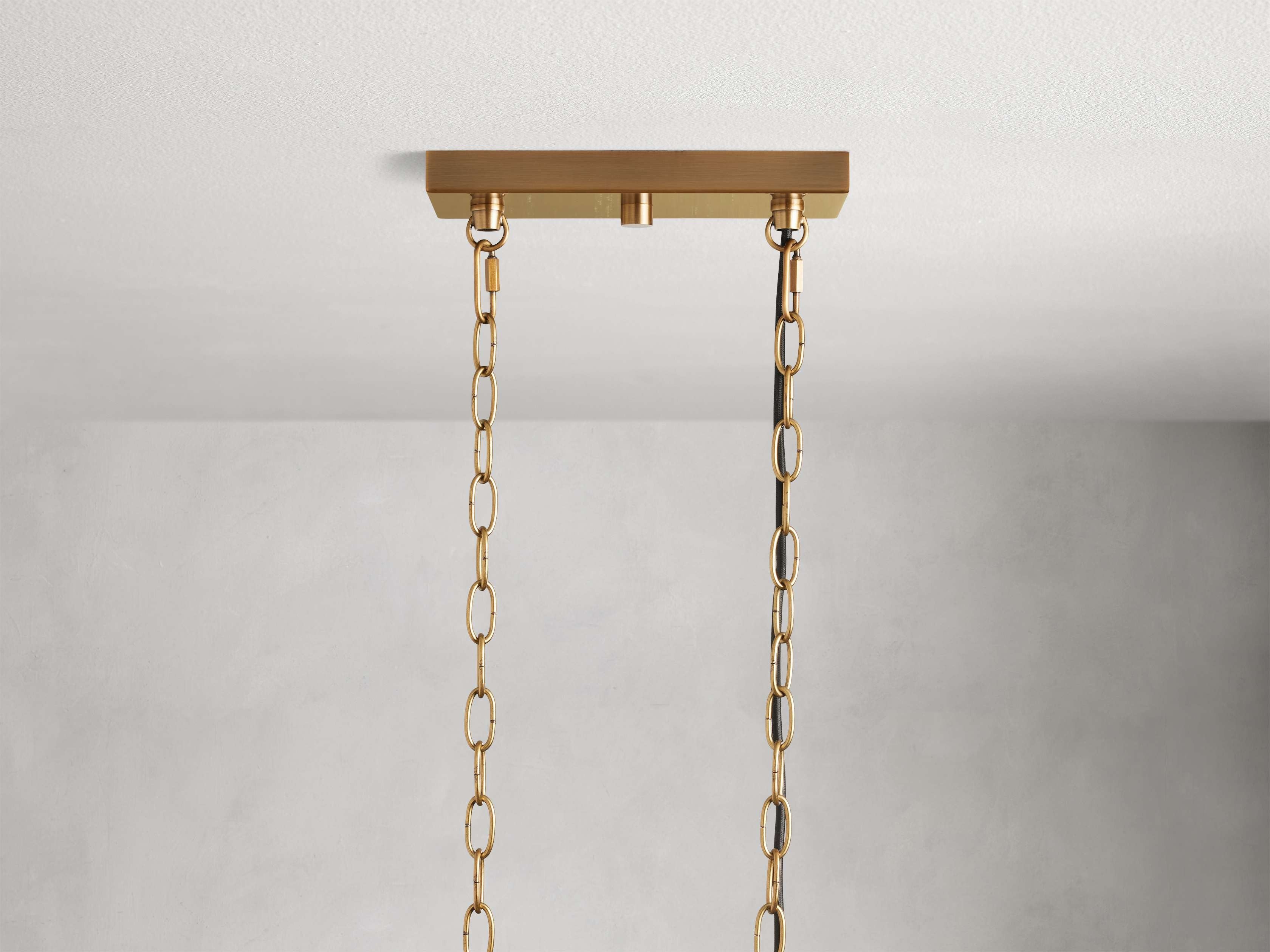 Andreas Fluted Glass Linear Chandelier
