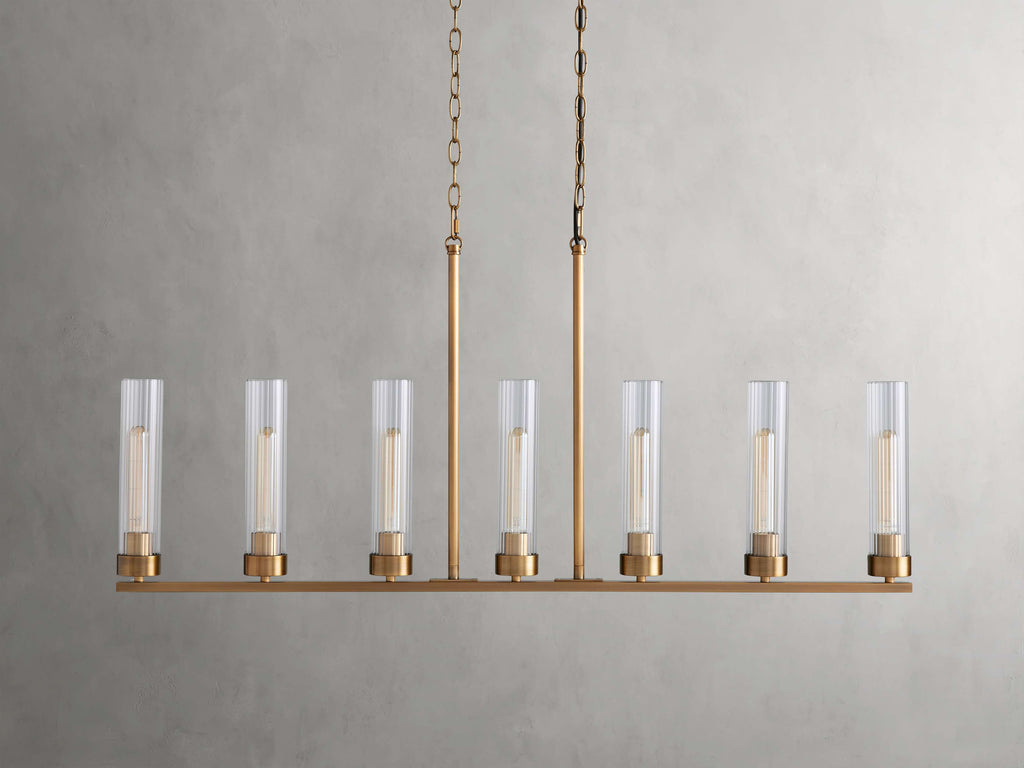 Andreas Fluted Glass Linear Chandelier