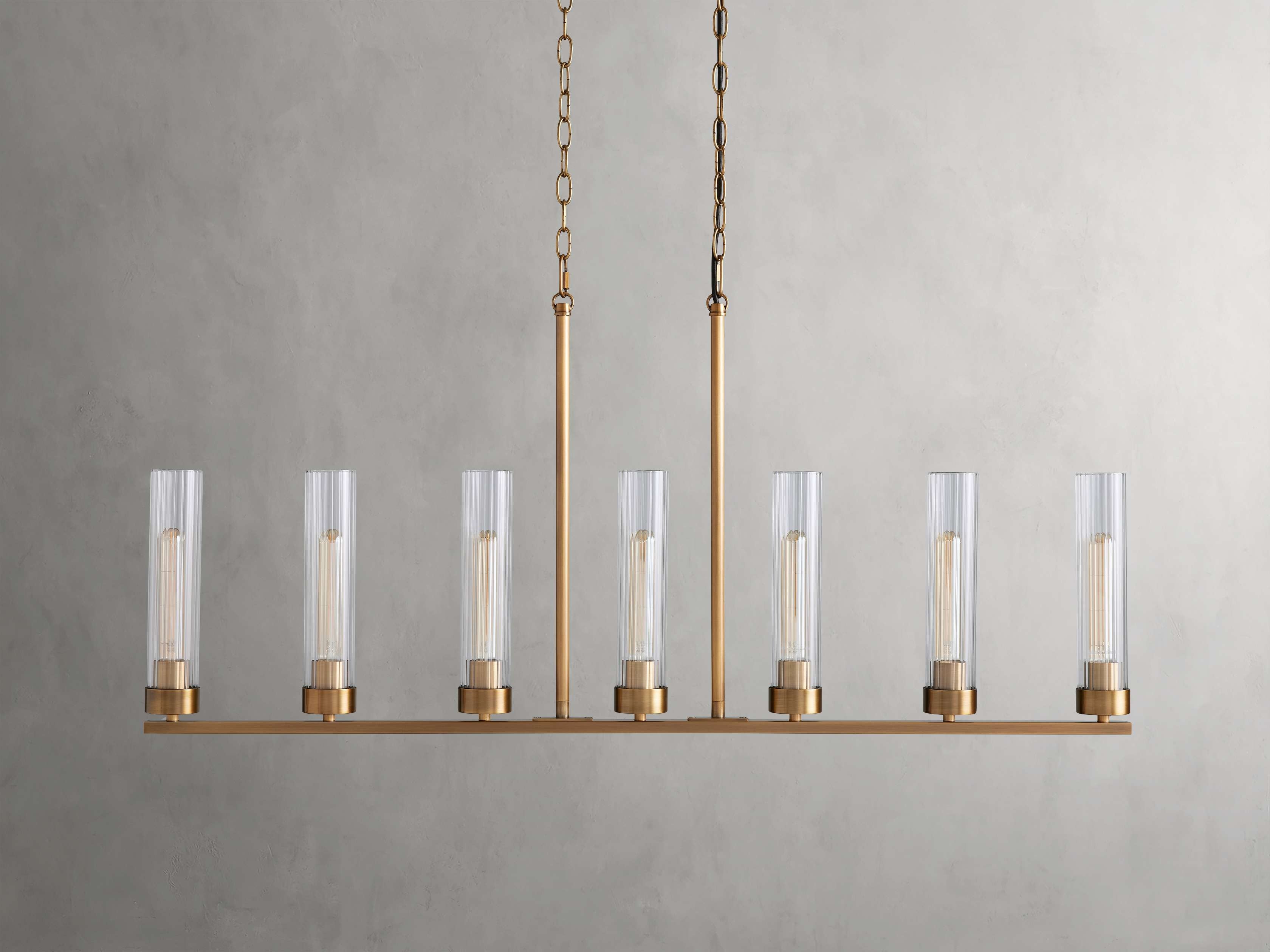 Andreas Fluted Glass Linear Chandelier