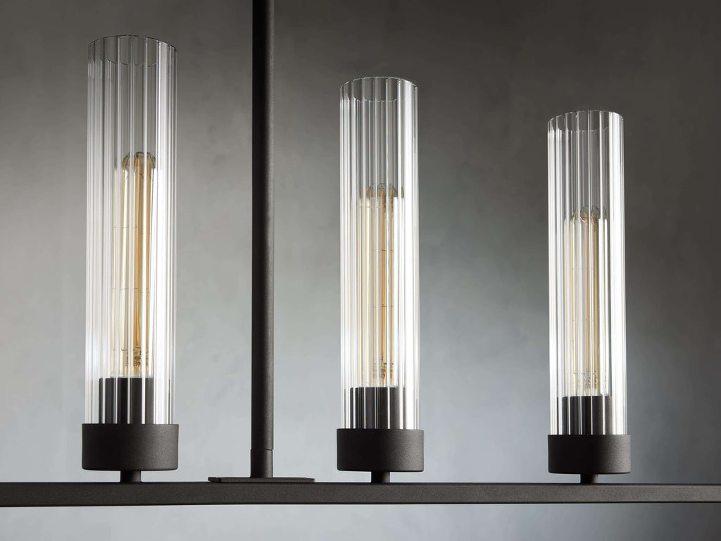 Andreas Fluted Glass Linear Chandelier