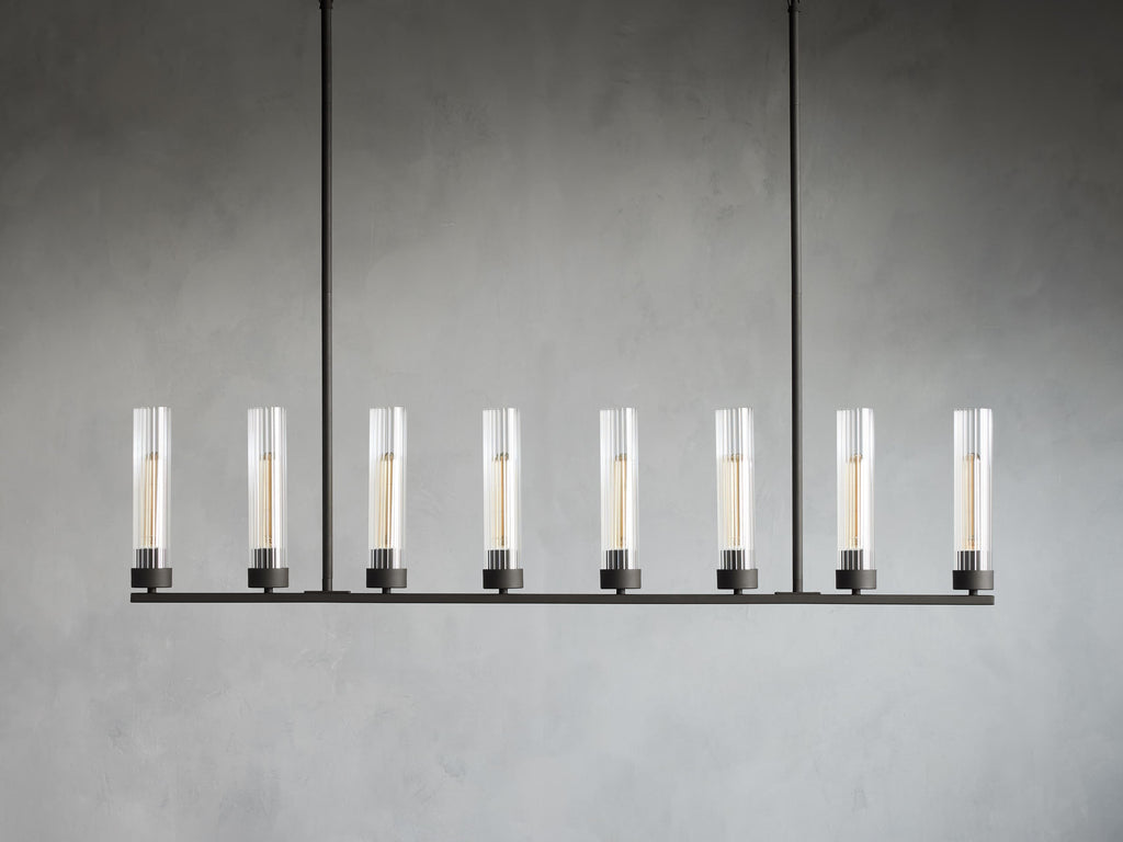 Andreas Fluted Glass Linear Chandelier