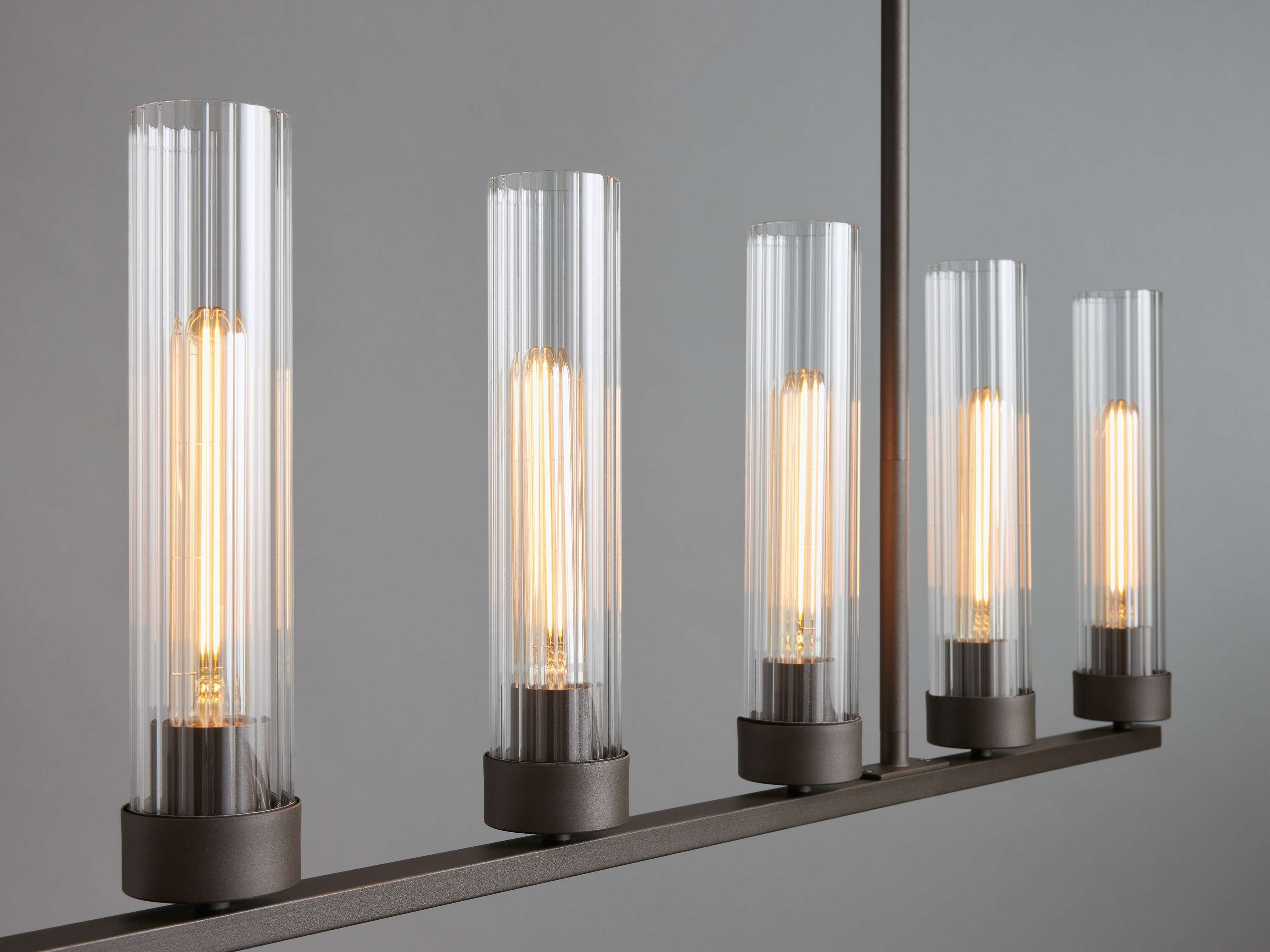 Andreas Fluted Glass Linear Chandelier