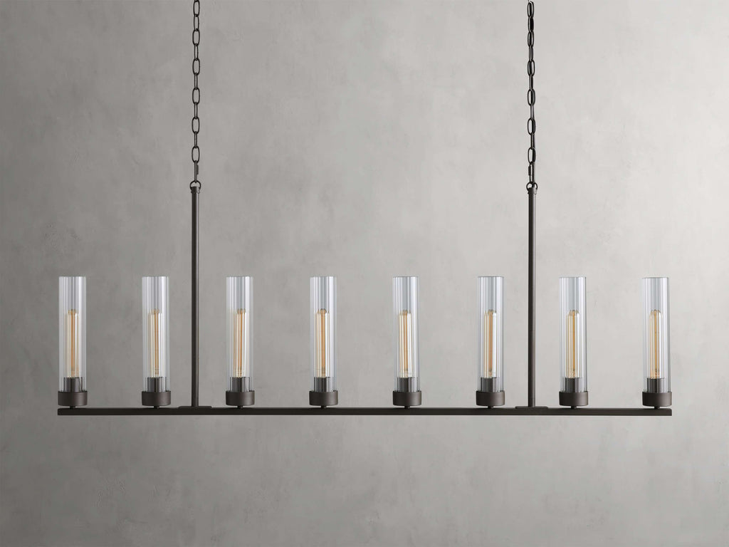 Andreas Fluted Glass Linear Chandelier