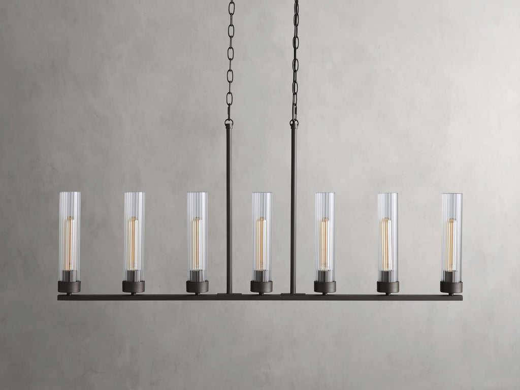 Andreas Fluted Glass Linear Chandelier
