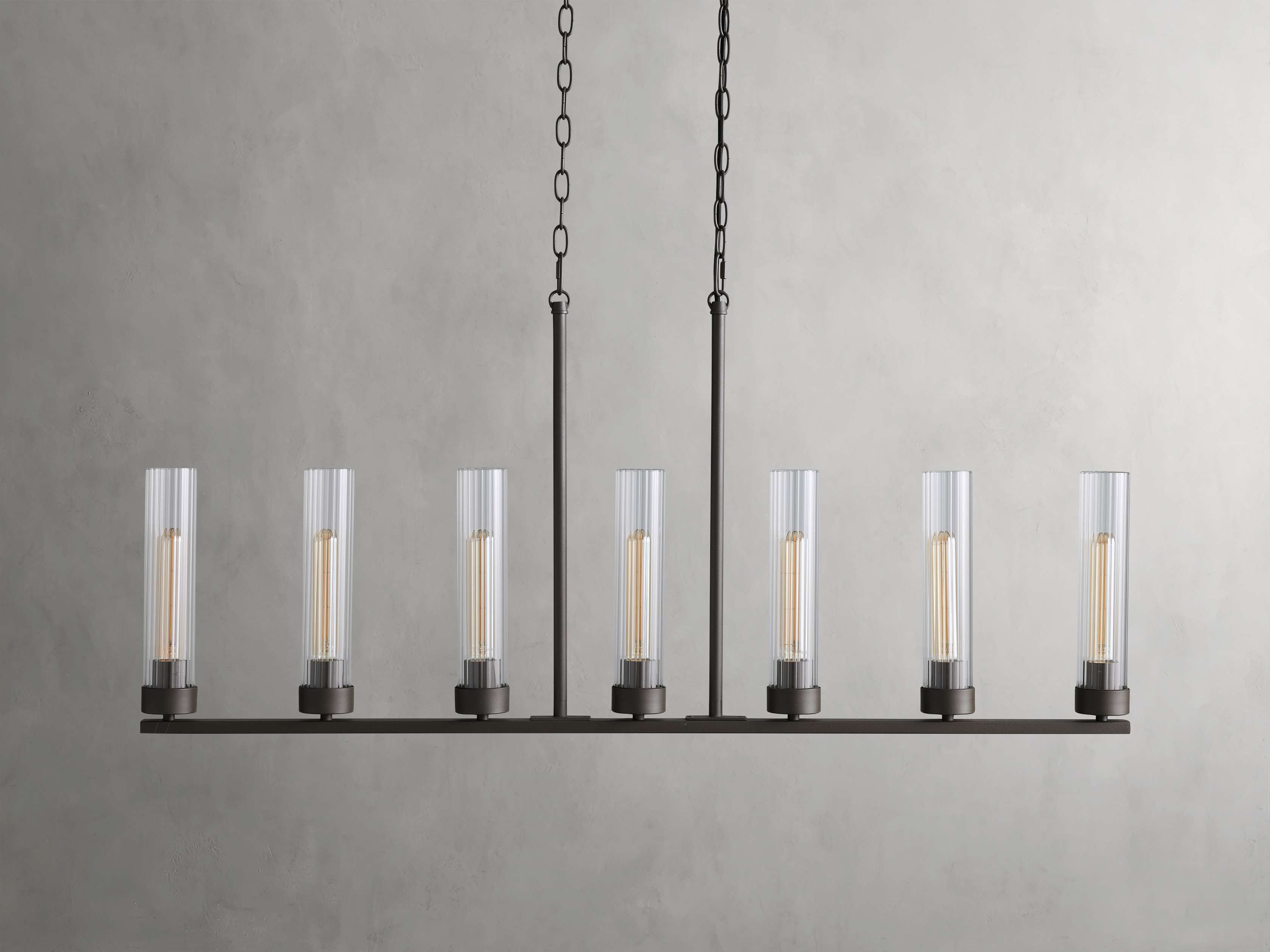 Andreas Fluted Glass Linear Chandelier