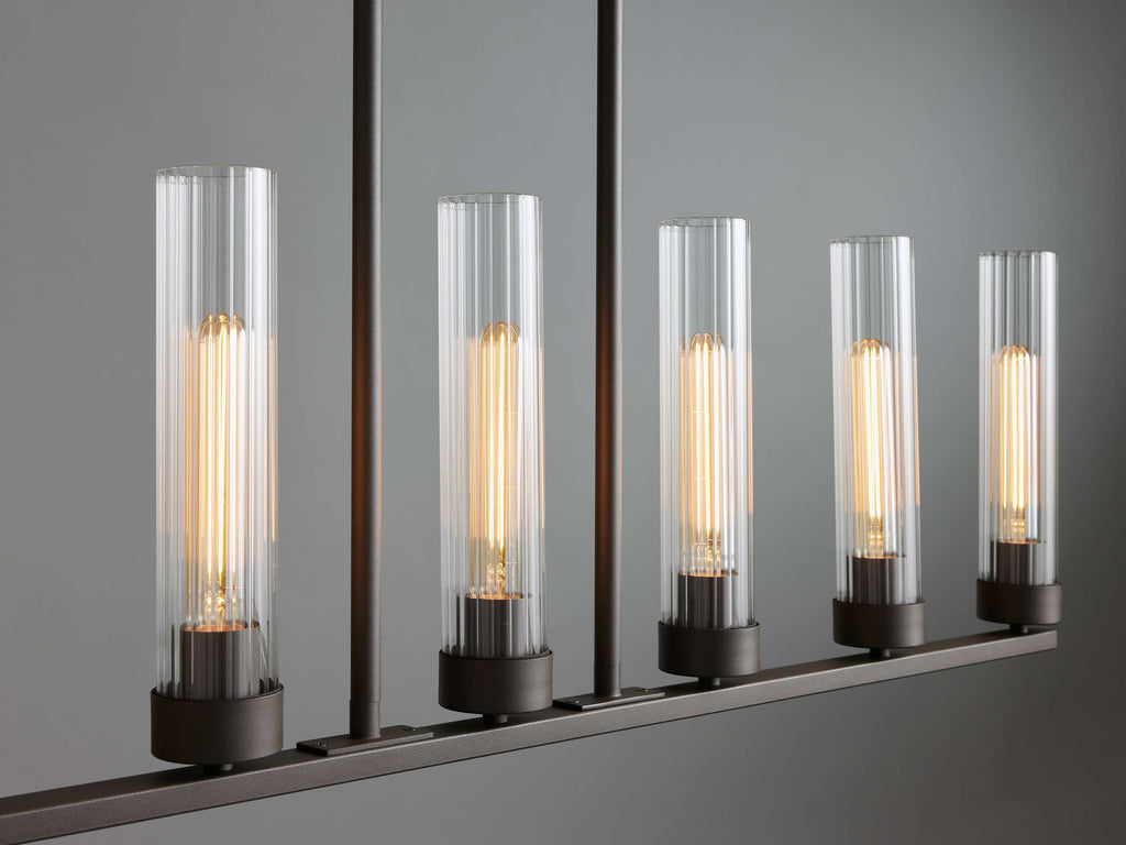 Andreas Fluted Glass Linear Chandelier