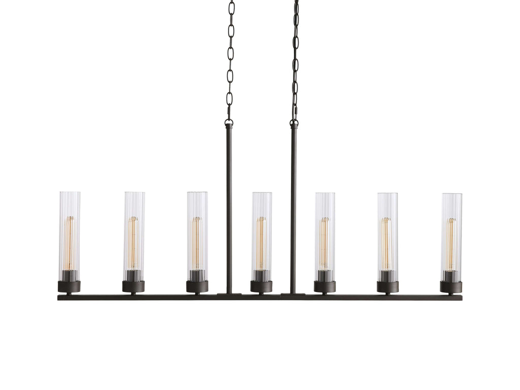 Andreas Fluted Glass Linear Chandelier