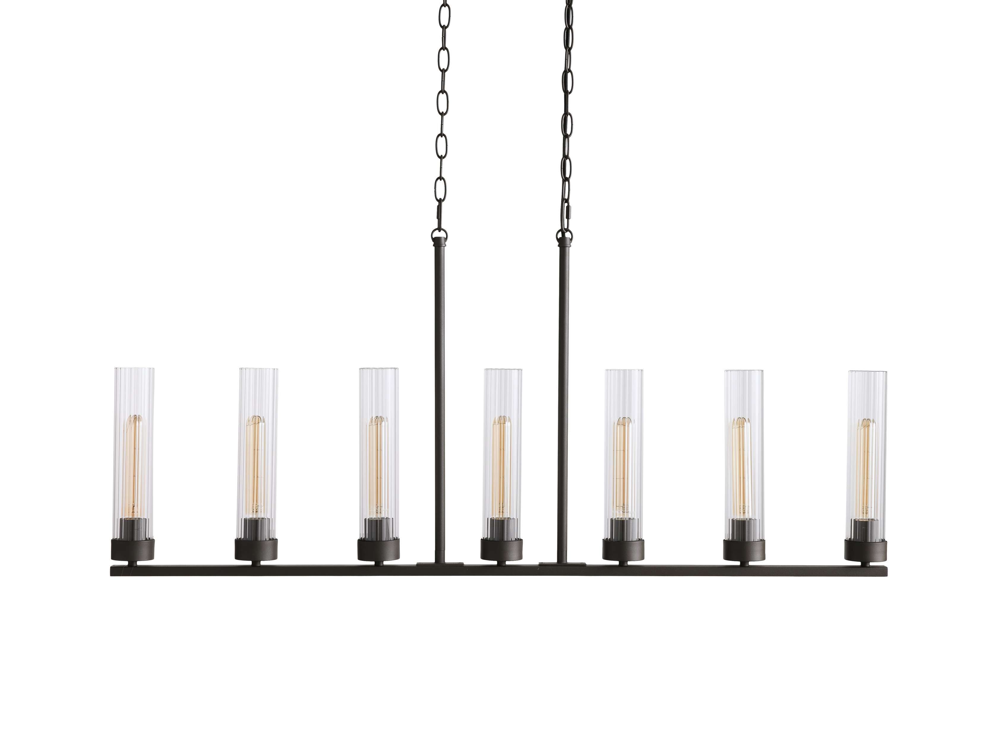 Andreas Fluted Glass Linear Chandelier