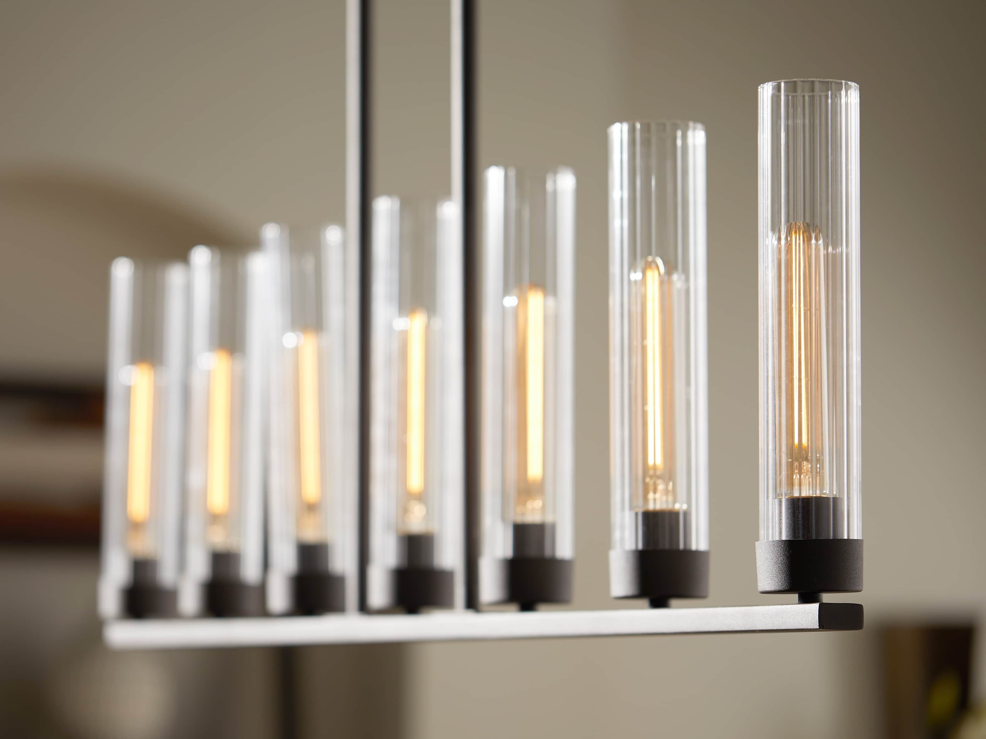 Andreas Fluted Glass Linear Chandelier