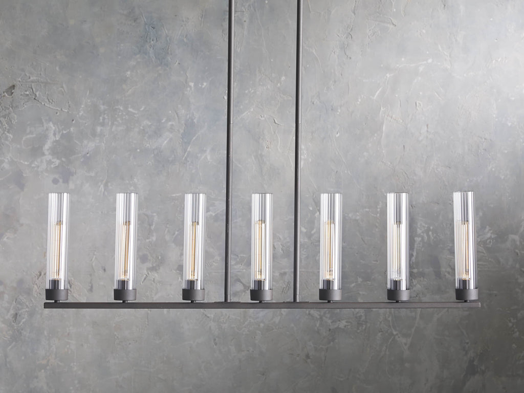 Andreas Fluted Glass Linear Chandelier