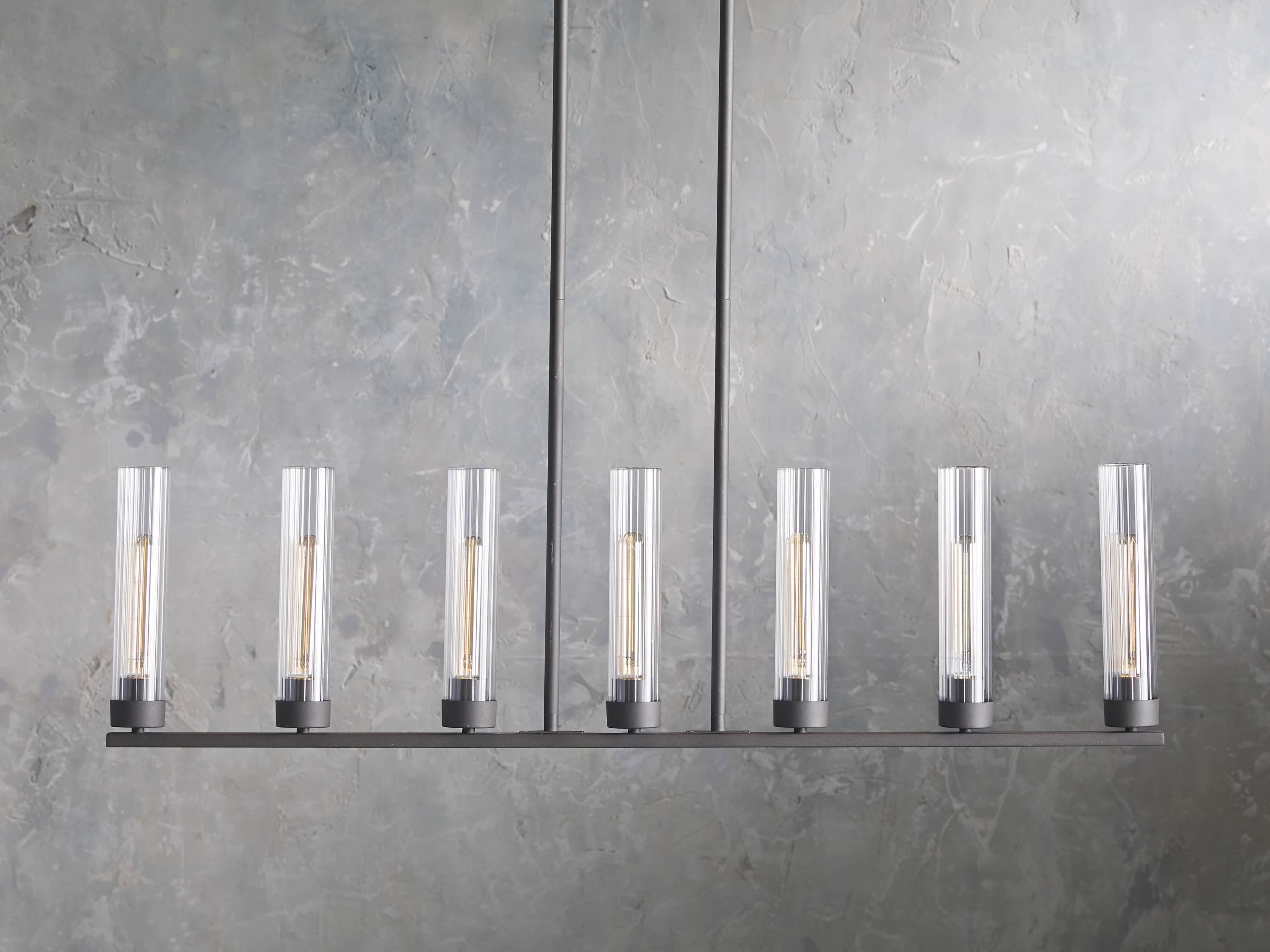 Andreas Fluted Glass Linear Chandelier
