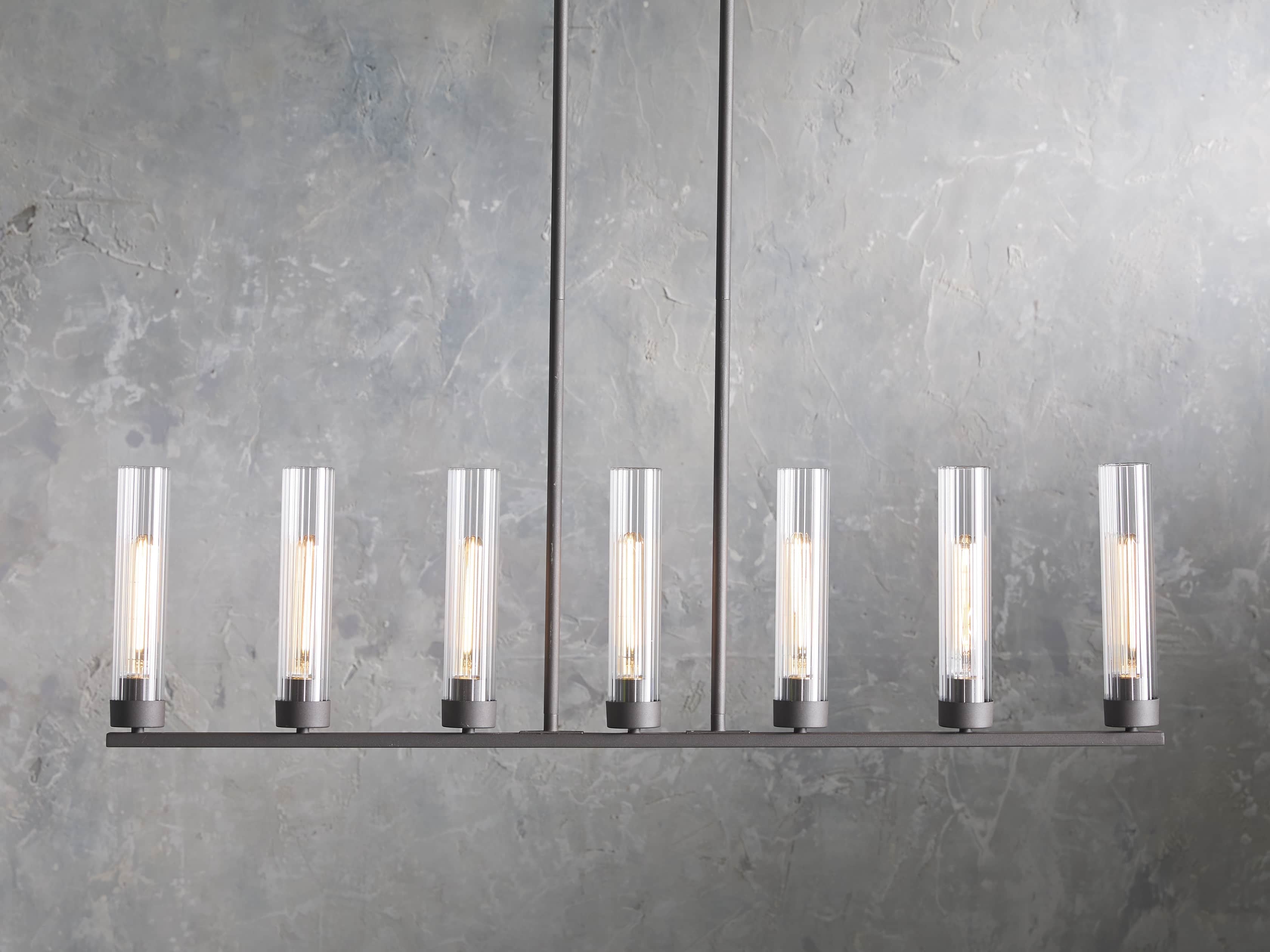 Andreas Fluted Glass Linear Chandelier