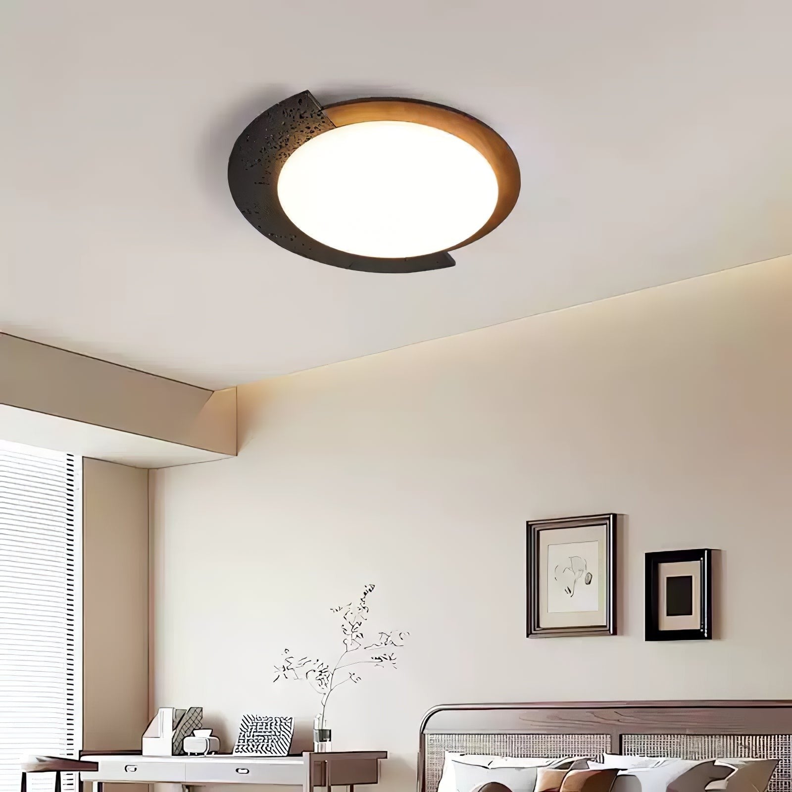 Aperture Stone Ceiling Light